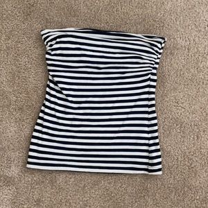 Strapless striped top